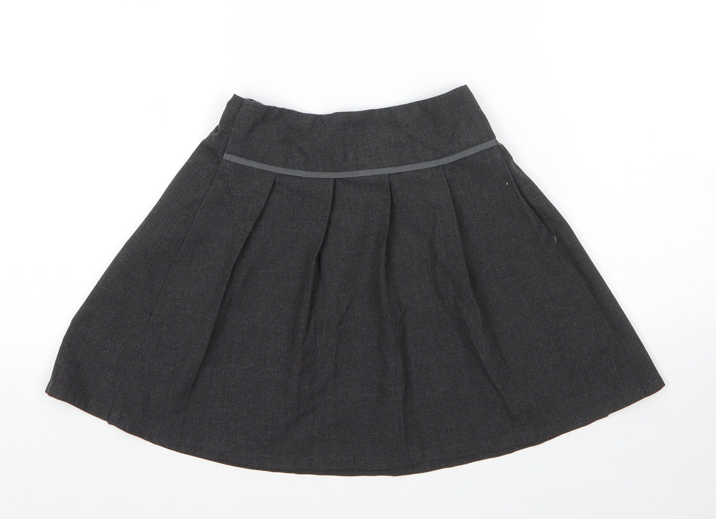 TU Girls Grey  Viscose Pleated Skirt Size 5 Years  Regular