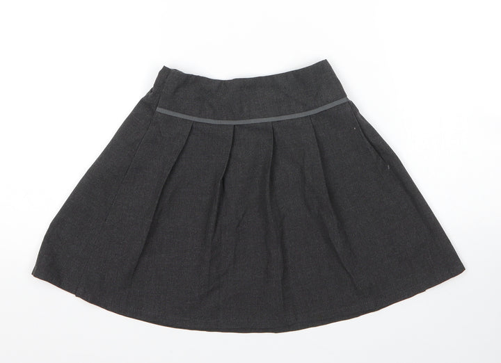 TU Girls Grey  Viscose Pleated Skirt Size 5 Years  Regular