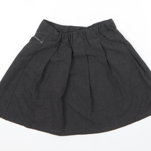 TU Girls Grey  Viscose Pleated Skirt Size 5 Years  Regular