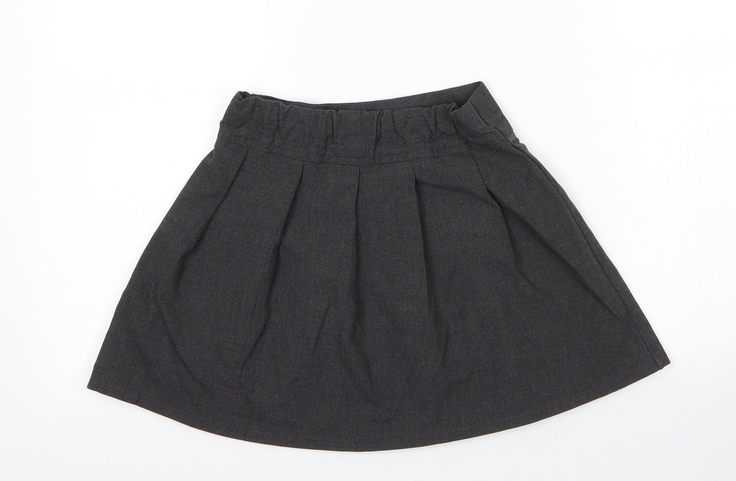 TU Girls Grey  Viscose Pleated Skirt Size 5 Years  Regular Zip