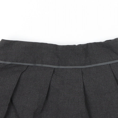 TU Girls Grey  Viscose Pleated Skirt Size 5 Years  Regular Zip
