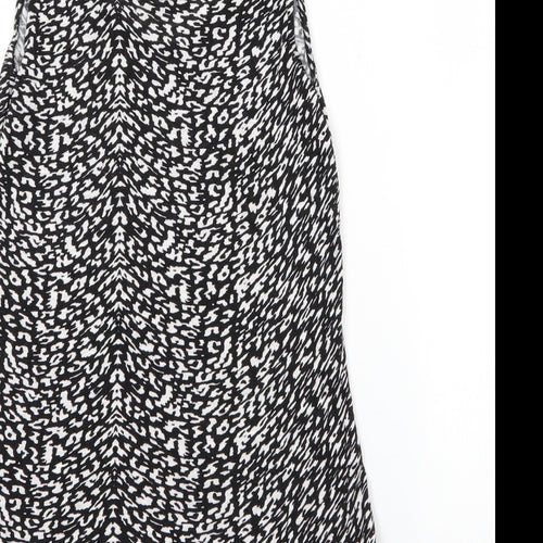 Papaya Womens Black  Viscose Basic Tank Size 8 Scoop Neck