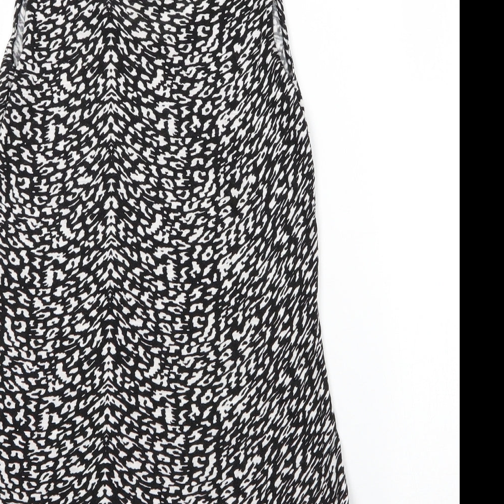 Papaya Womens Black  Viscose Basic Tank Size 8 Scoop Neck