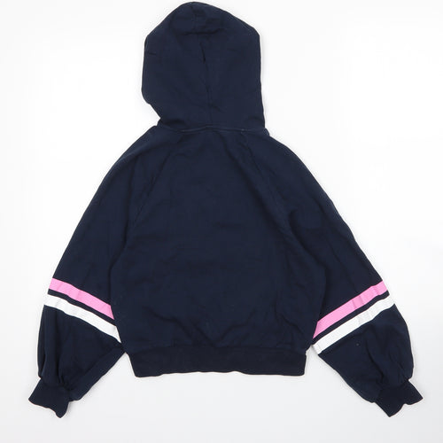 H&M Girls Blue  Cotton Pullover Hoodie Size 9 Years