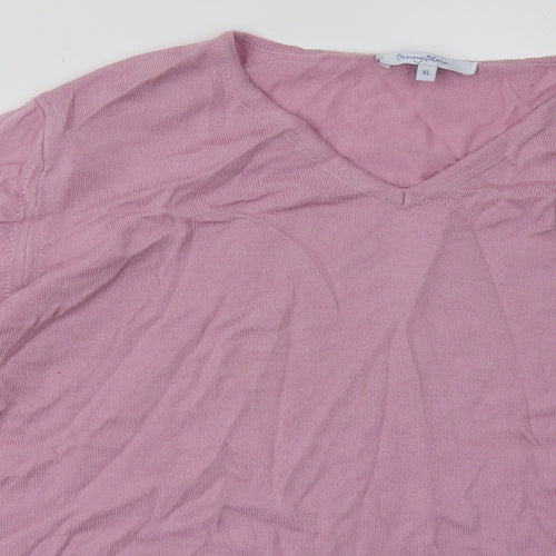 Penny Plain Womens Pink  Wool Pullover Sweatshirt Size XL  Pullover