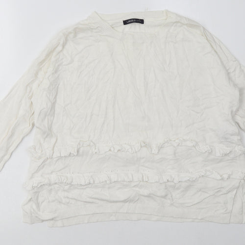 Marks and Spencer Womens White  Viscose Pullover Sweatshirt Size 12  Pullover