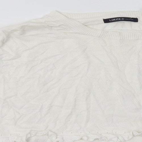 Marks and Spencer Womens White  Viscose Pullover Sweatshirt Size 12  Pullover