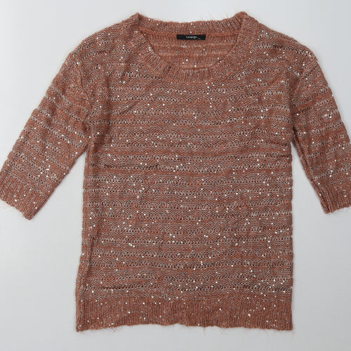 George Womens Pink  Acrylic Pullover Sweatshirt Size 8  Pullover - Sequin Detail