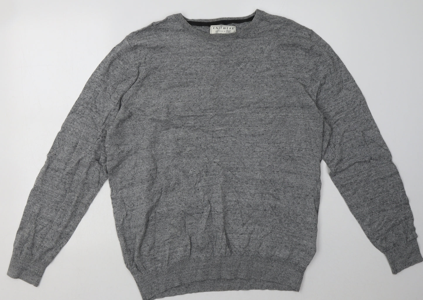 F&F Mens Grey  Cotton Pullover Sweatshirt Size XL