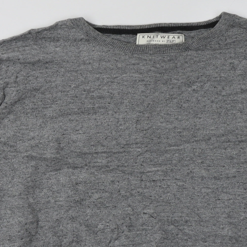 F&F Mens Grey  Cotton Pullover Sweatshirt Size XL