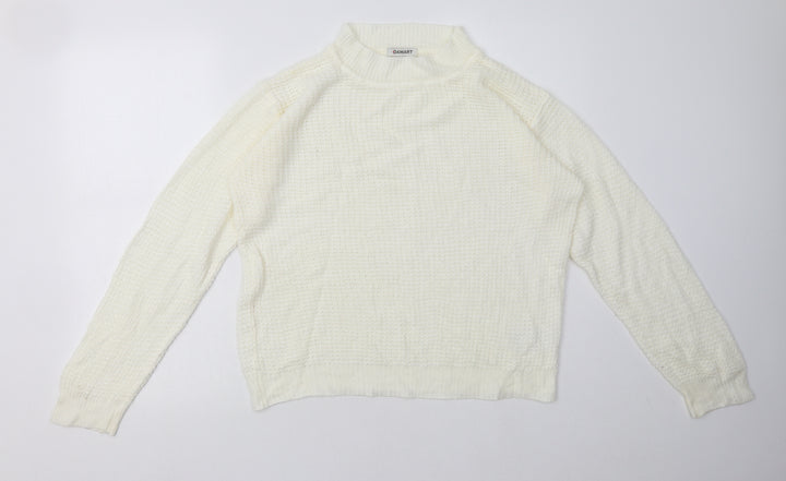 Damart Womens White Acrylic Pullover Sweatshirt Size 14 Pullover