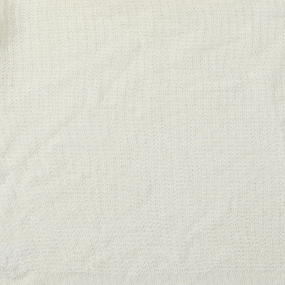 Damart Womens White  Acrylic Pullover Sweatshirt Size 14  Pullover