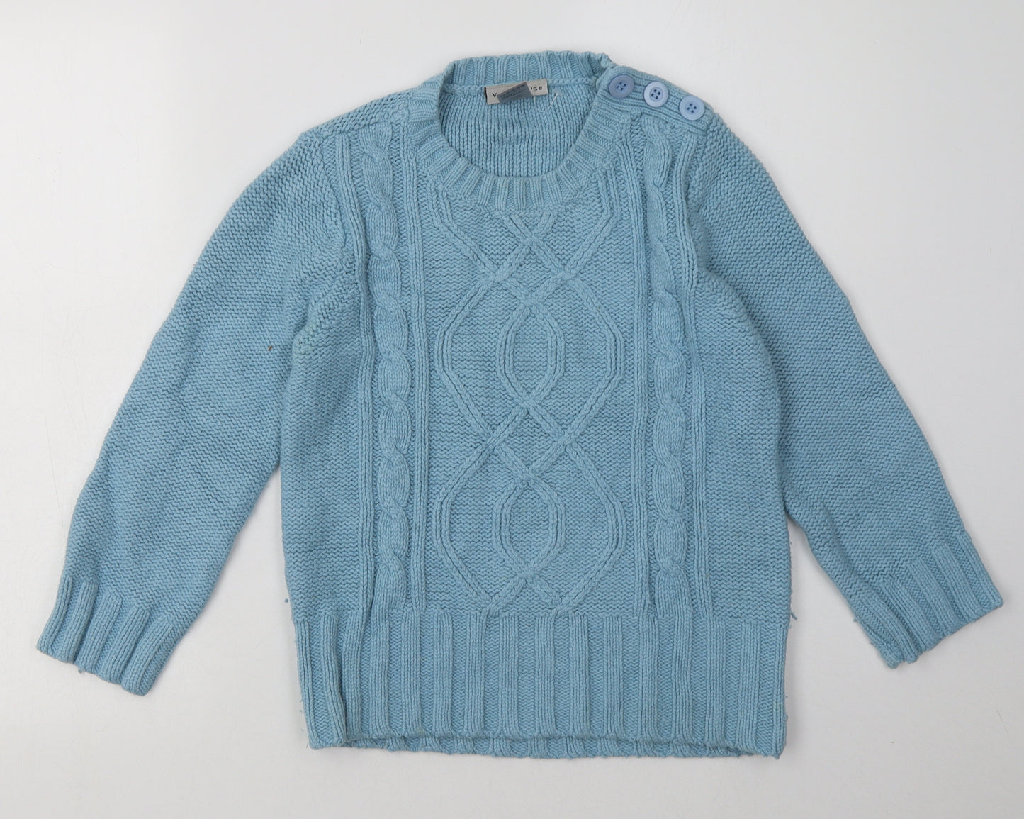 Warehouse Womens Blue Argyle/Diamond Silk Pullover Sweatshirt Size 12  Pullover