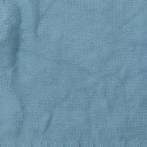 Warehouse Womens Blue Argyle/Diamond Silk Pullover Sweatshirt Size 12  Pullover