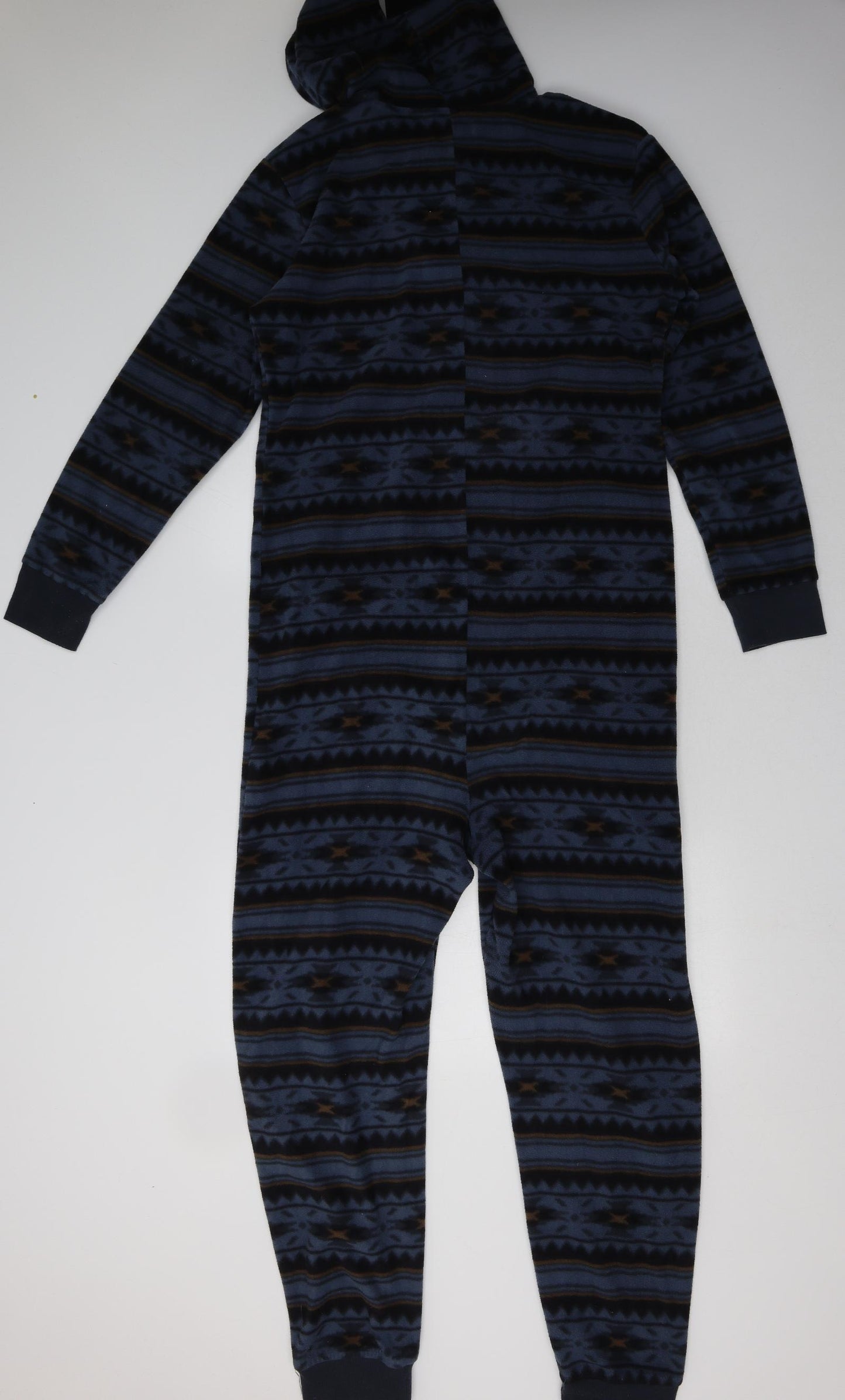 Matalan Mens Blue Geometric Polyester  One Piece Size M  Zip