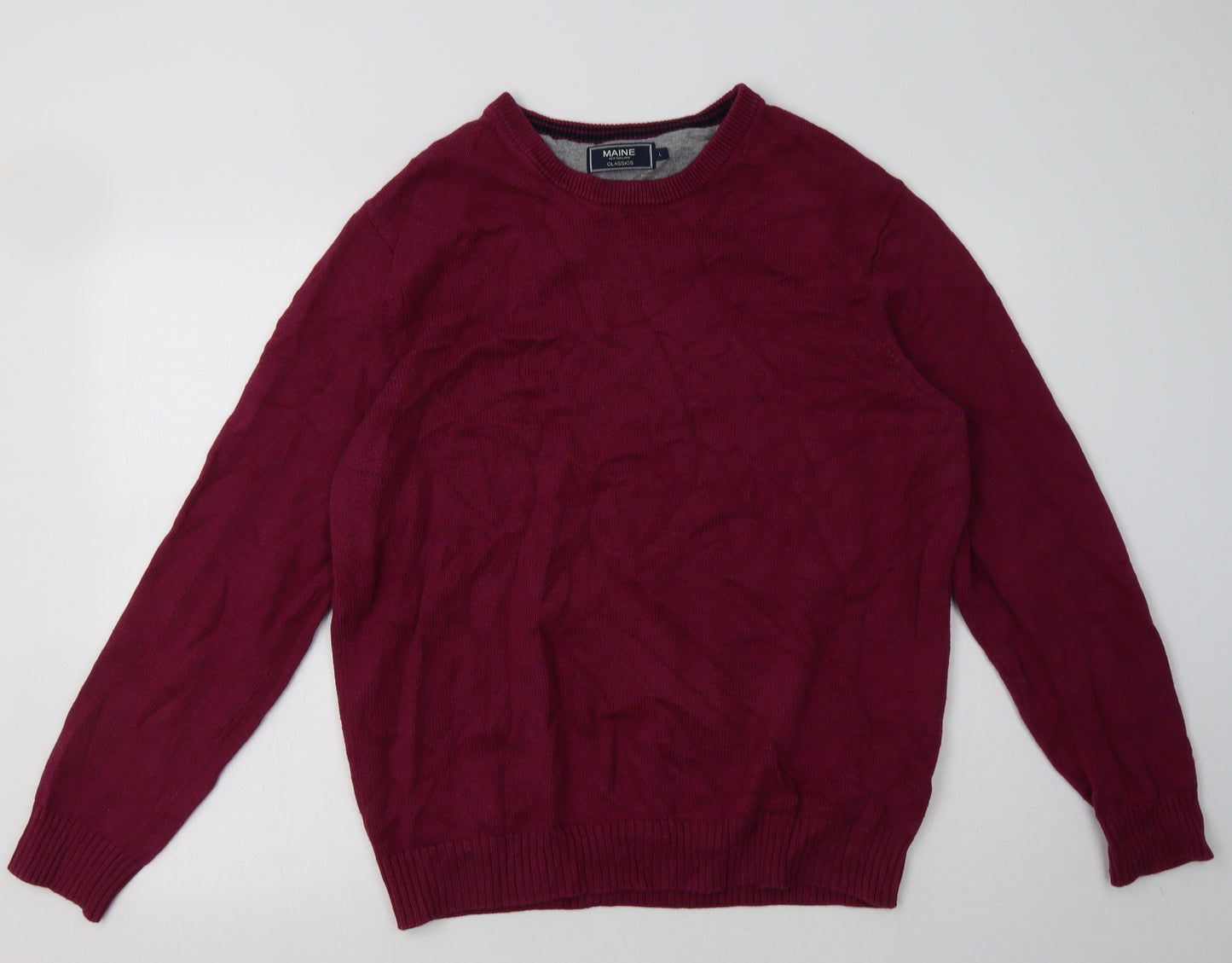 Debenhams Mens Purple  Cotton Pullover Sweatshirt Size L