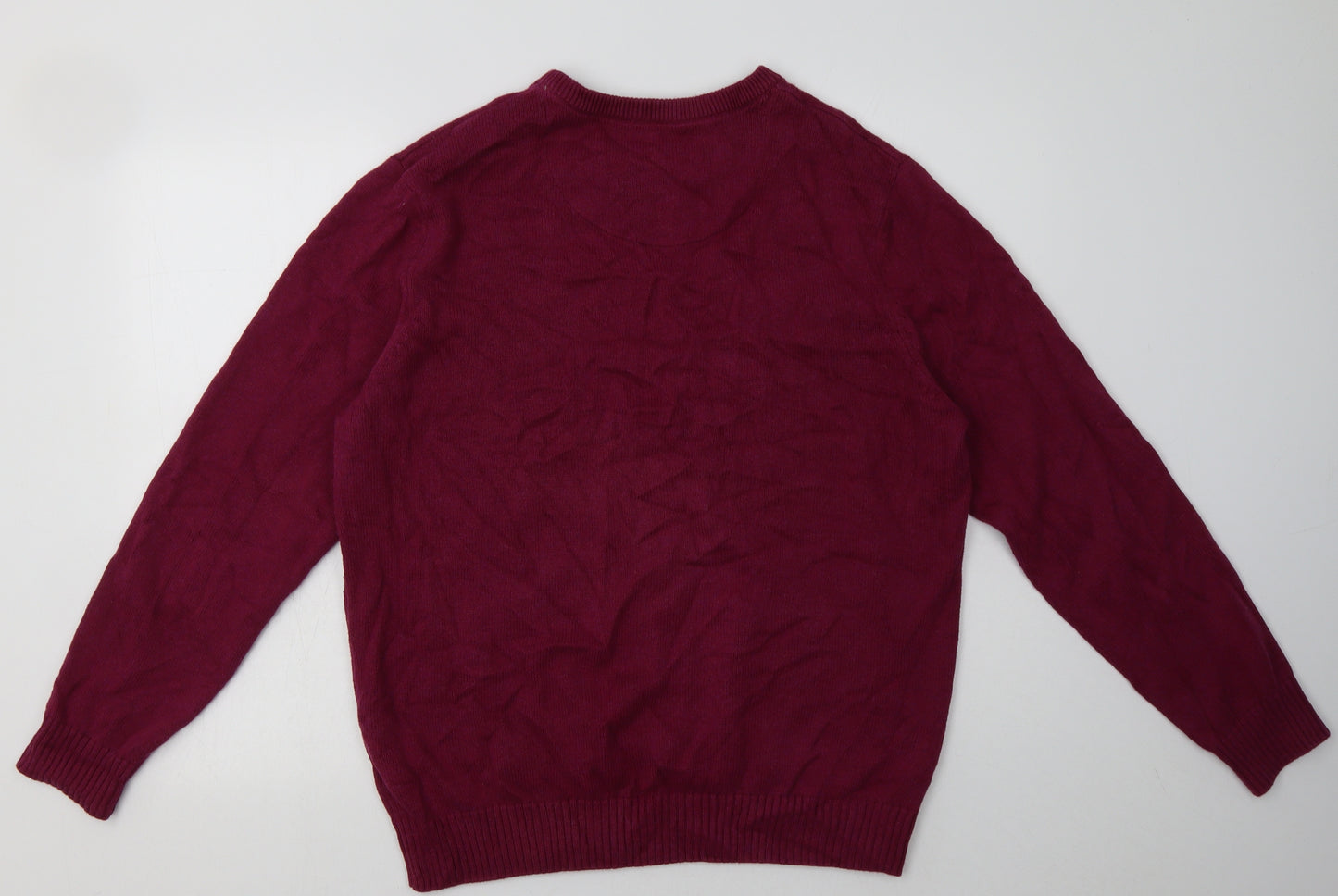 Debenhams Mens Purple  Cotton Pullover Sweatshirt Size L