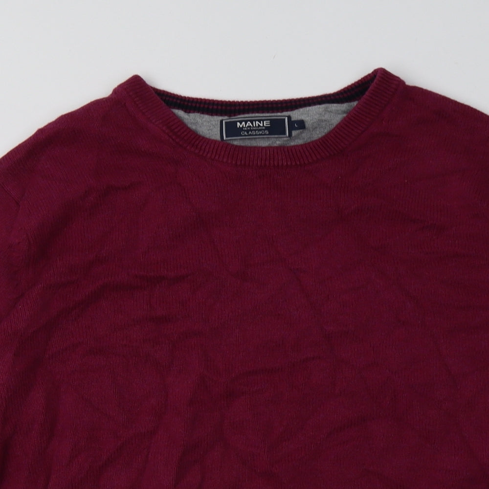Debenhams Mens Purple  Cotton Pullover Sweatshirt Size L