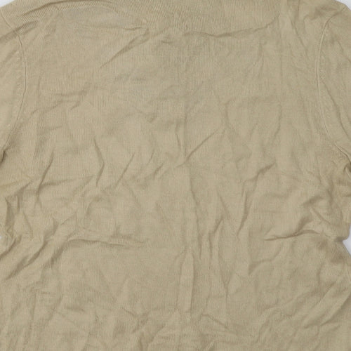 Debenhams Womens Brown Geometric Acrylic Pullover Sweatshirt Size 14  Button