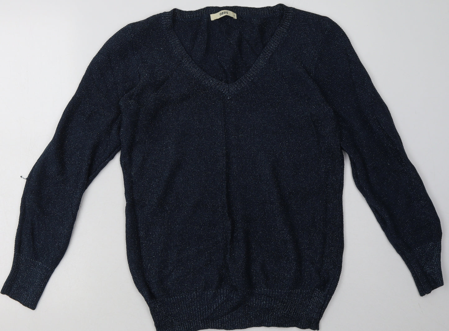 Oasis Womens Blue  Viscose Pullover Sweatshirt Size M  Pullover