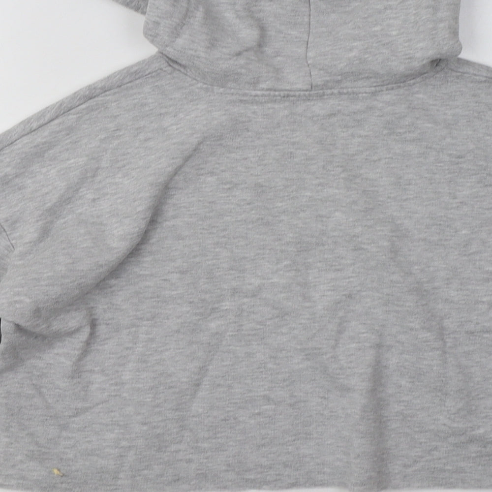 New Look Girls Grey  Cotton Pullover Hoodie Size 12-13 Years  Pullover
