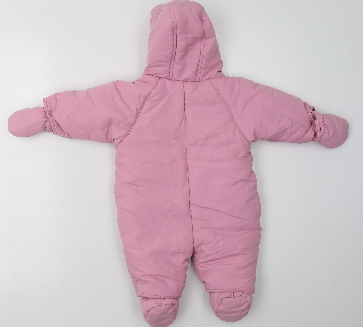 mothercrae Girls Pink  Polyester Babygrow One-Piece Size 3-6 Months  Buckle - with gloves