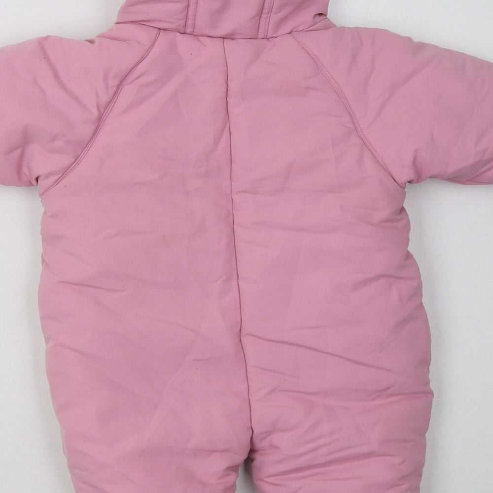 mothercrae Girls Pink  Polyester Babygrow One-Piece Size 3-6 Months  Buckle - with gloves