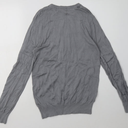 Slazenger Womens Grey Argyle/Diamond Cotton Pullover Sweatshirt Size 14  Pullover