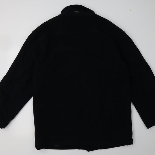 Melka Mens Blue   Overcoat Coat Size XL  Zip
