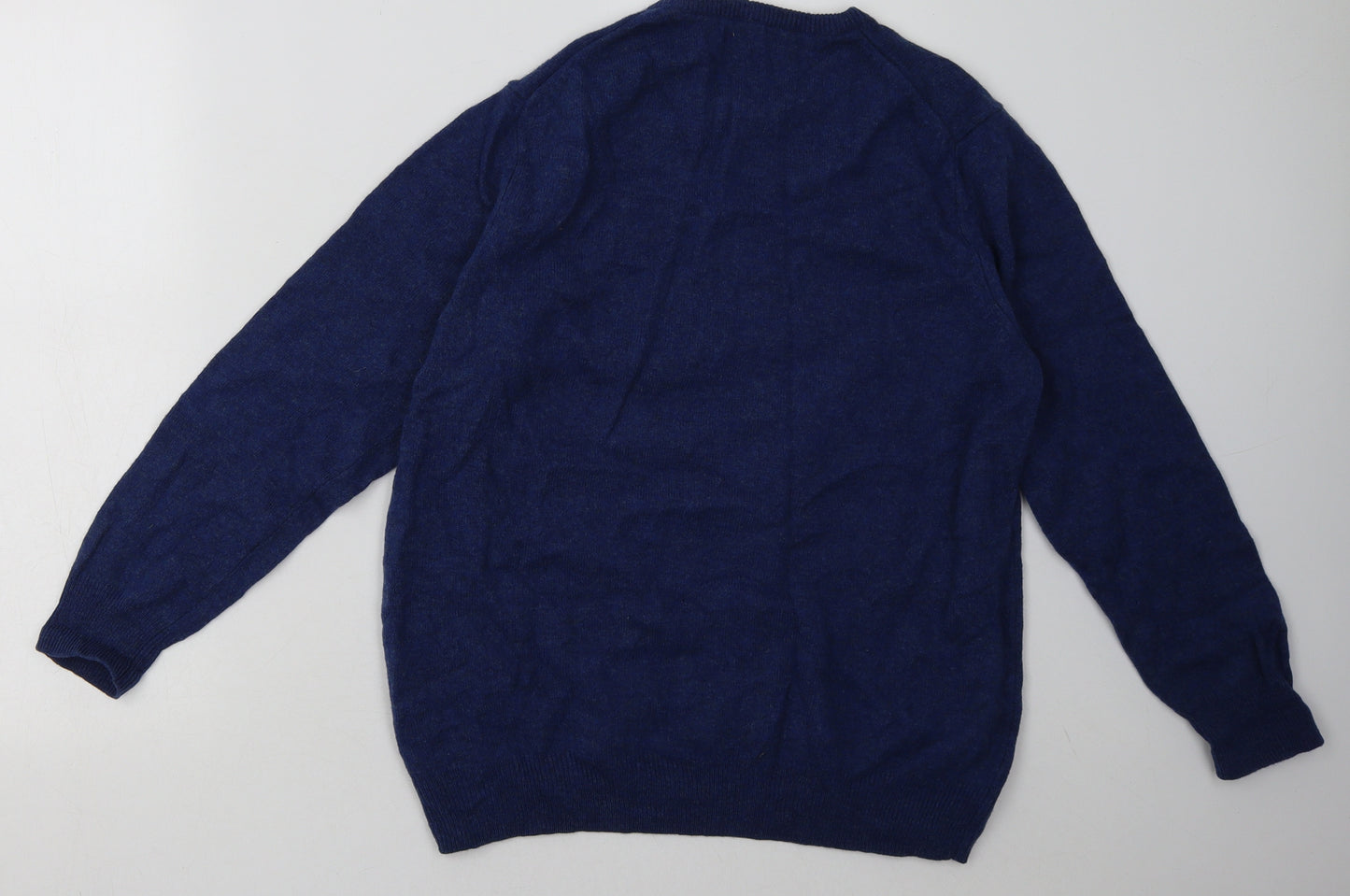 Marks and Spencer Mens Blue  Wool Pullover Sweatshirt Size XL