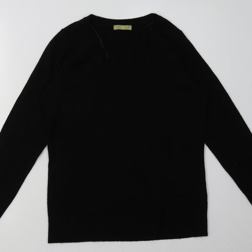 Sainsburys Womens Black  Acrylic Pullover Sweatshirt Size 12  Pullover