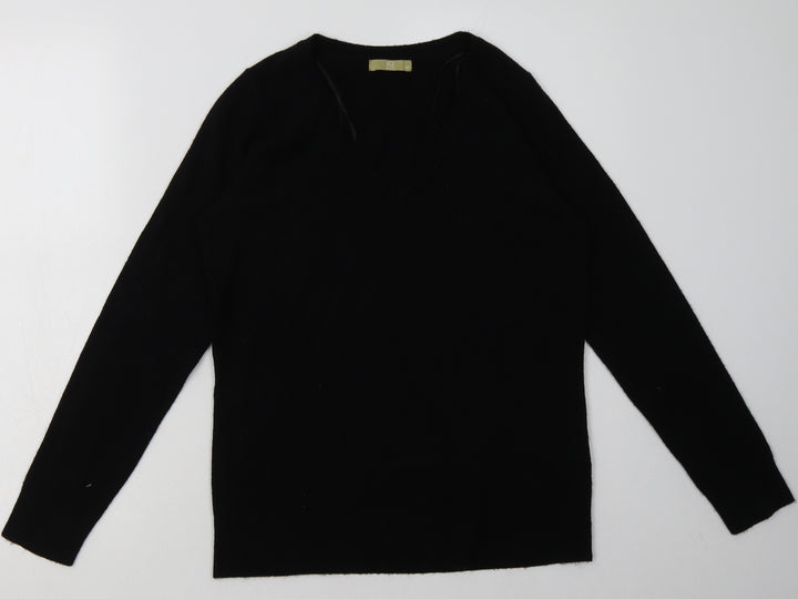 Sainsburys Womens Black  Acrylic Pullover Sweatshirt Size 12  Pullover