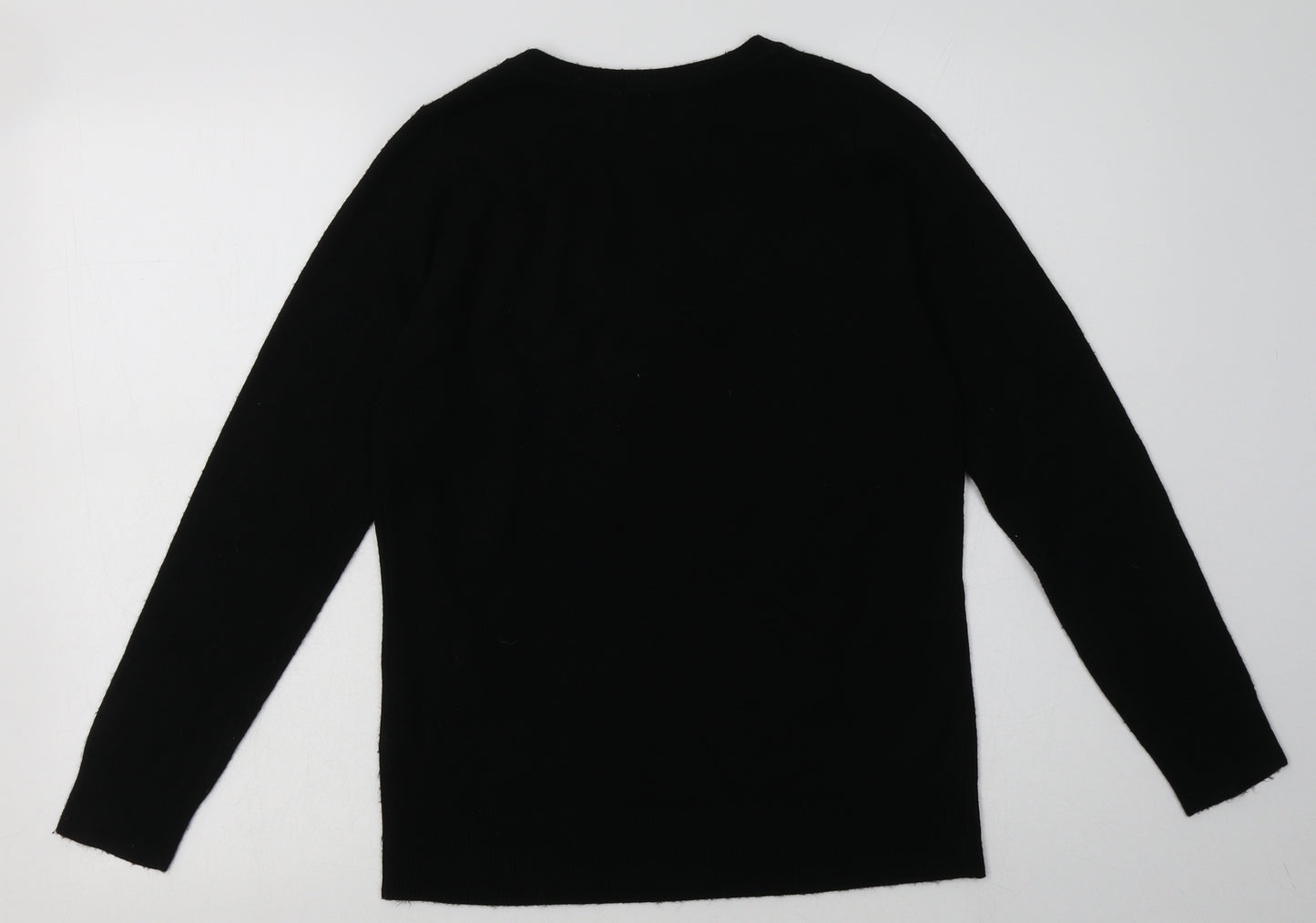 Sainsburys Womens Black  Acrylic Pullover Sweatshirt Size 12  Pullover