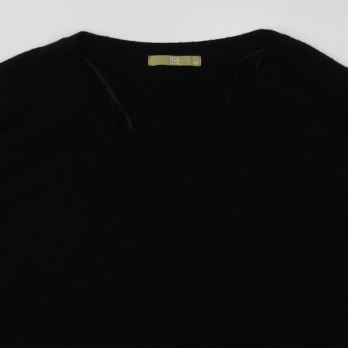 Sainsburys Womens Black  Acrylic Pullover Sweatshirt Size 12  Pullover