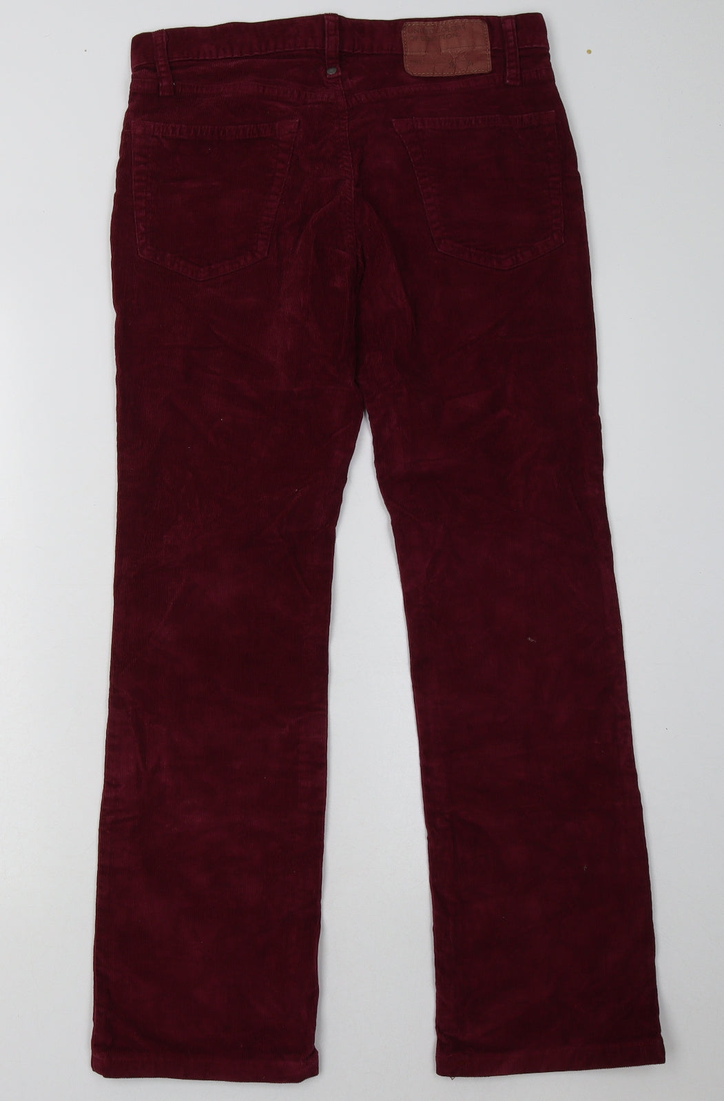 United Colors of Benetton Womens Purple  Cotton Trousers  Size 28 L31 in Regular Button