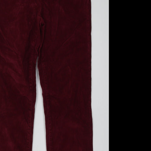 United Colors of Benetton Womens Purple  Cotton Trousers  Size 28 L31 in Regular Button