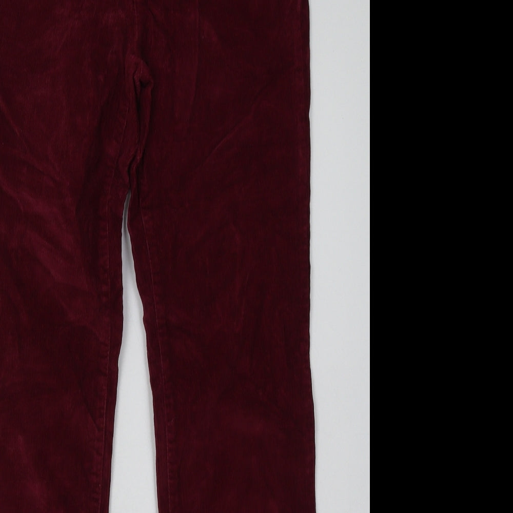 United Colors of Benetton Womens Purple  Cotton Trousers  Size 28 L31 in Regular Button
