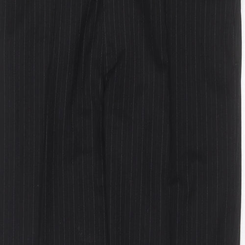 NEXT Womens Black Striped Wool Trousers  Size 36 in L30 in Regular