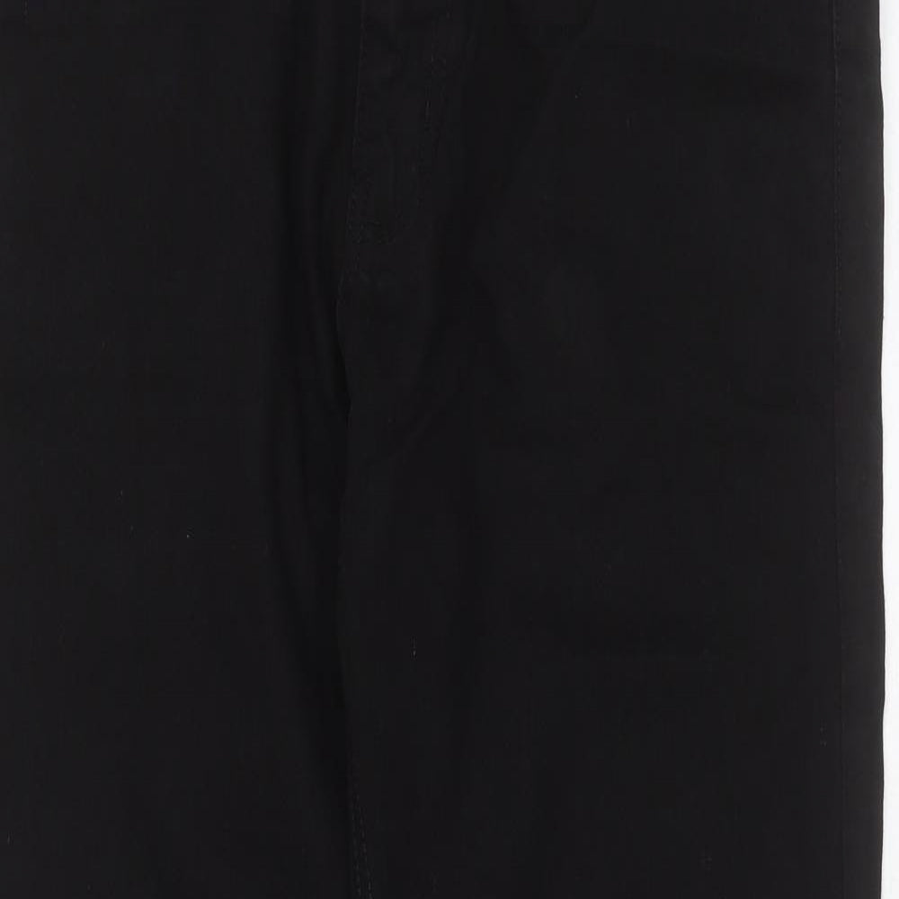 Euro Denim Mens Black  Cotton Straight Jeans Size 38 in L29 in Regular Zip