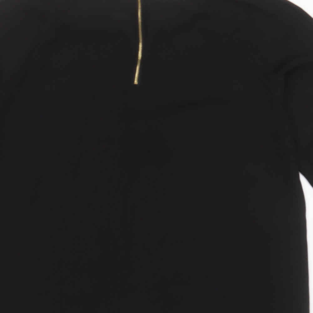 Primark Womens Black  Polyester Basic Blouse Size 18 Round Neck