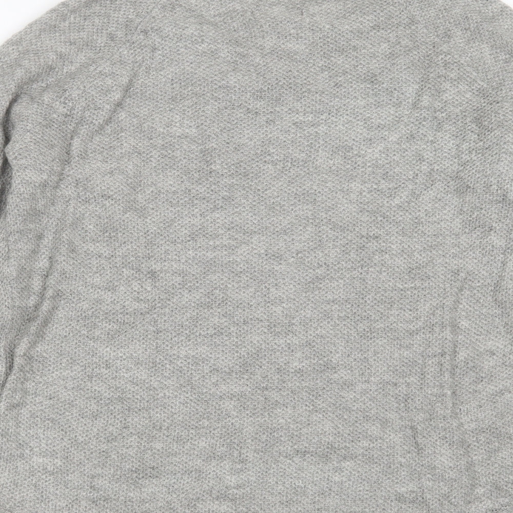 Abercrombie & Fitch Mens Grey Round Neck  Acrylic Pullover Jumper Size M