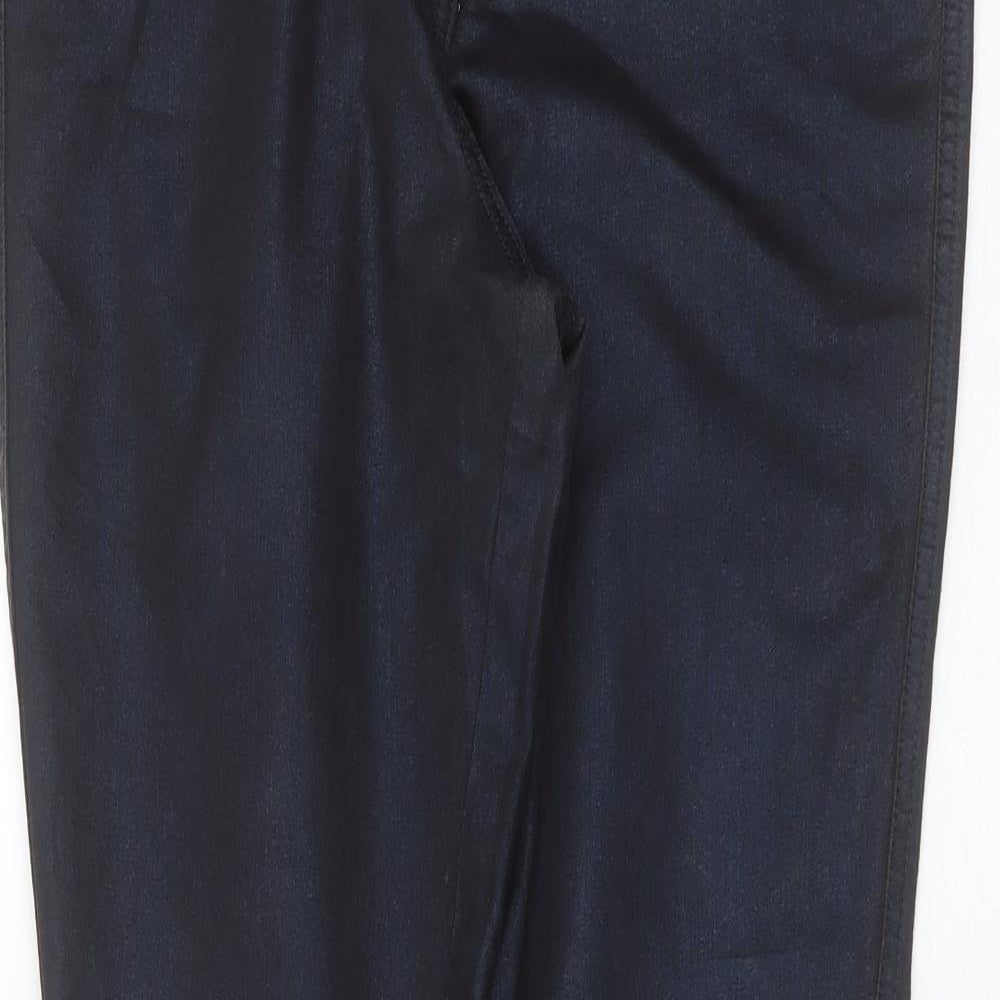 NEXT Womens Blue  Cotton Skinny Jeans Size 14 L29 in Extra-Slim