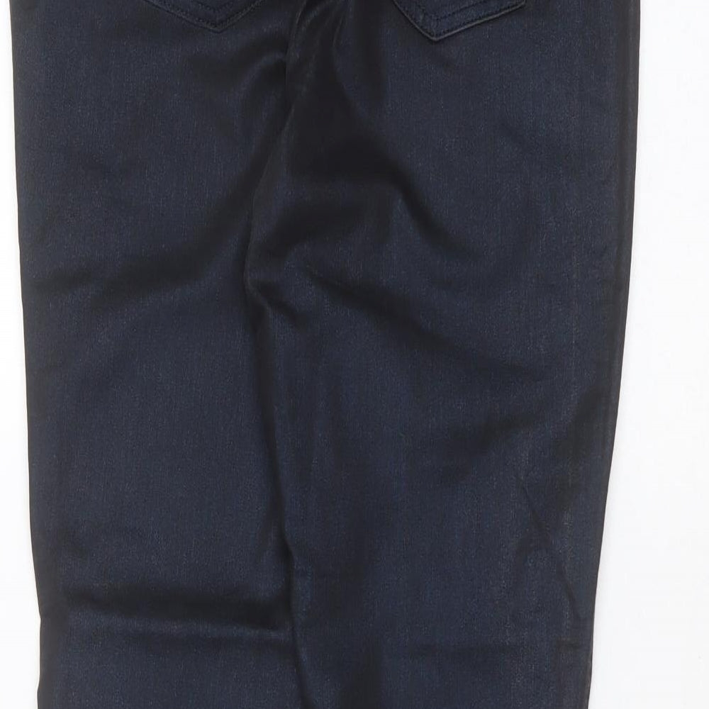 NEXT Womens Blue  Cotton Skinny Jeans Size 14 L29 in Extra-Slim