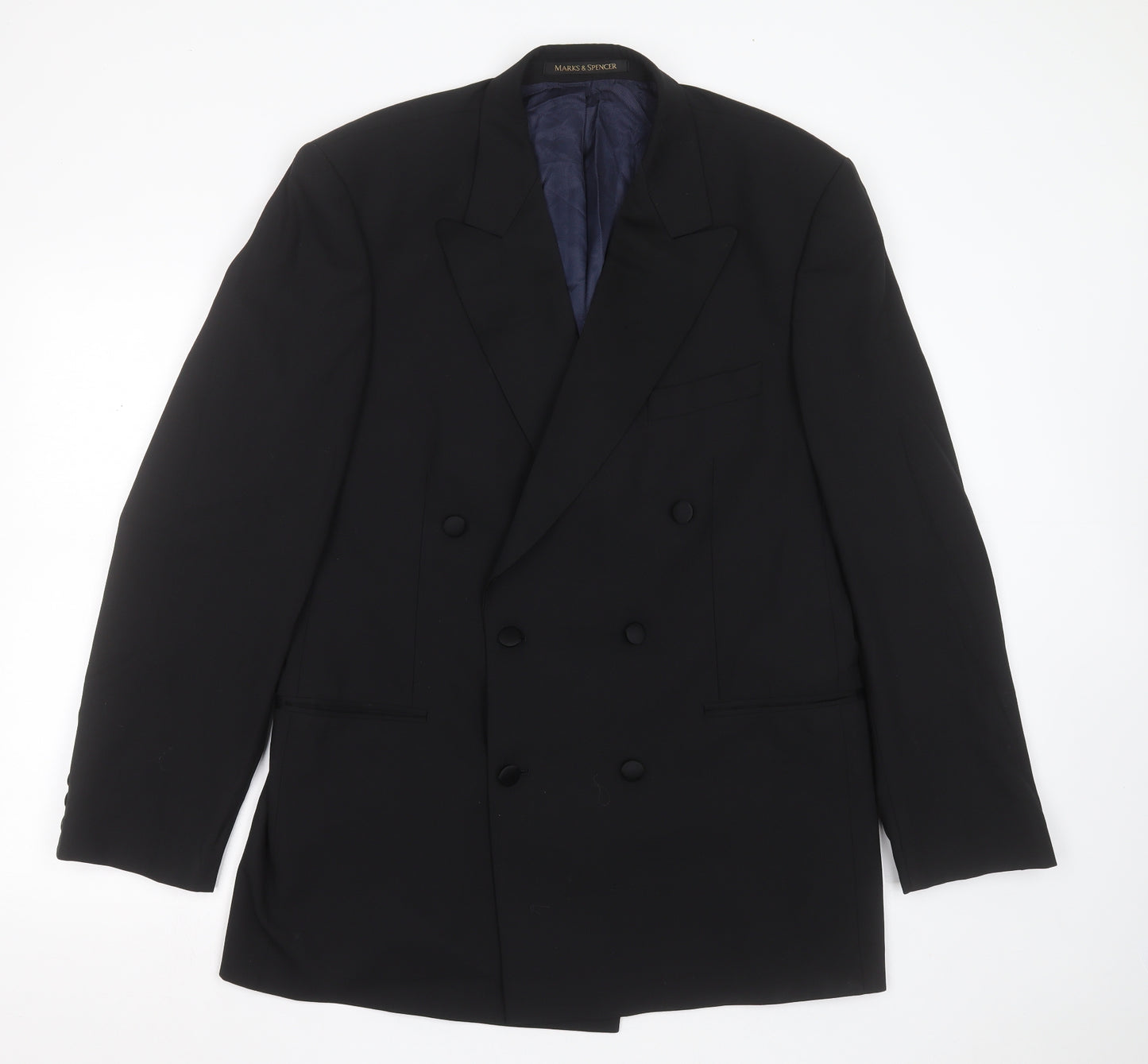 Marks and Spencer Mens Blue  Wool Jacket Suit Jacket Size 42