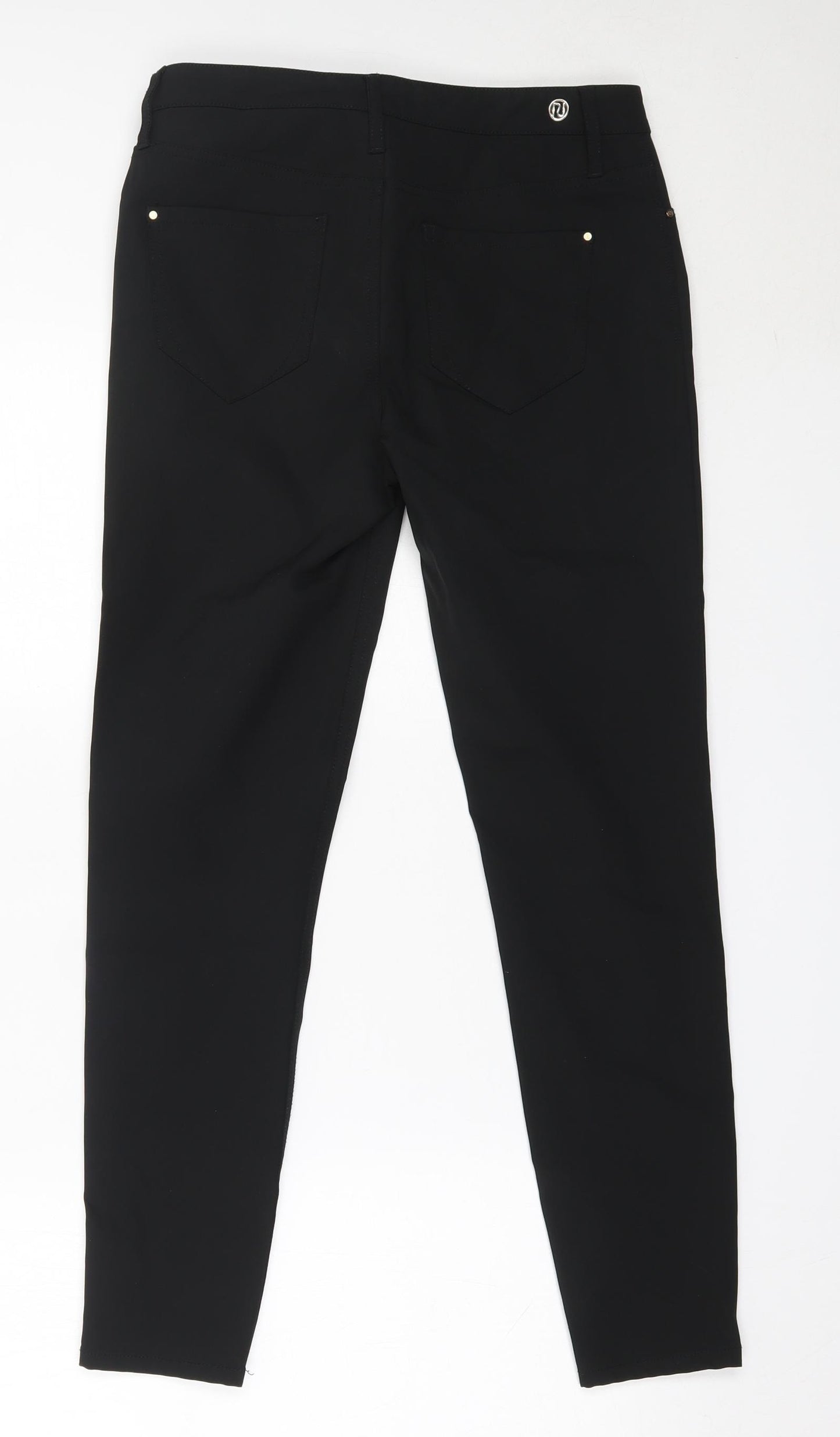 River Island Womens Black  Nylon Capri Trousers Size 10 L27 in Regular