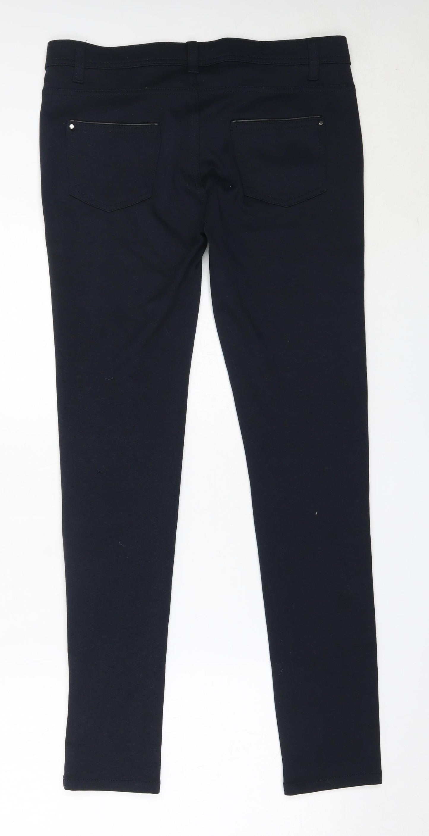 Primark Womens Blue  Polyester Trousers  Size 10 L30.5 in Regular