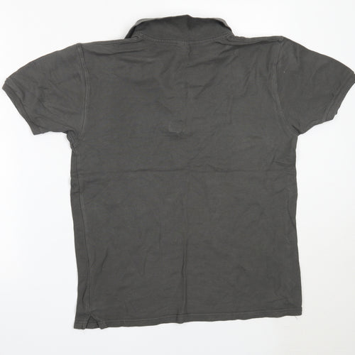 Fruit of the Loom Mens Grey  Cotton  Polo Size S Collared