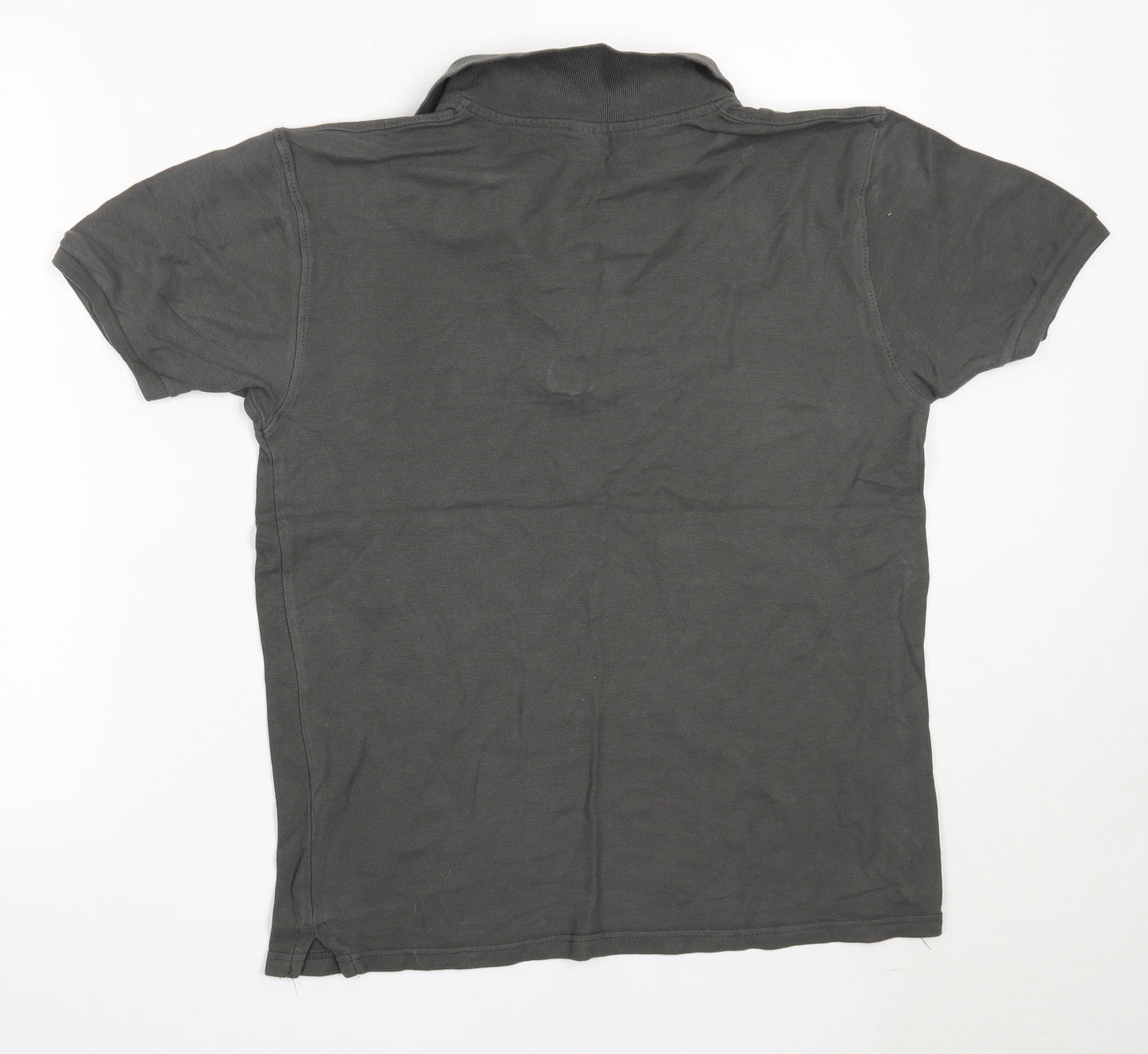 Fruit of the Loom Mens Grey  Cotton  Polo Size S Collared