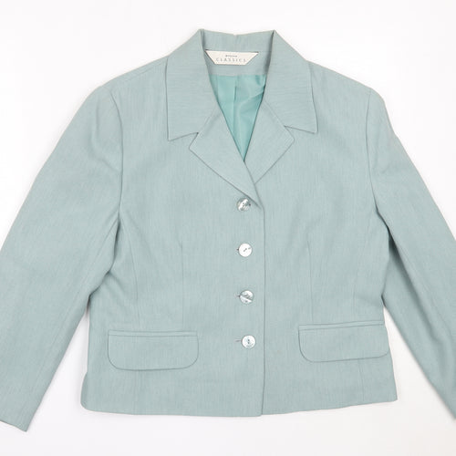 Modern Classics Womens Green   Jacket Blazer Size 14
