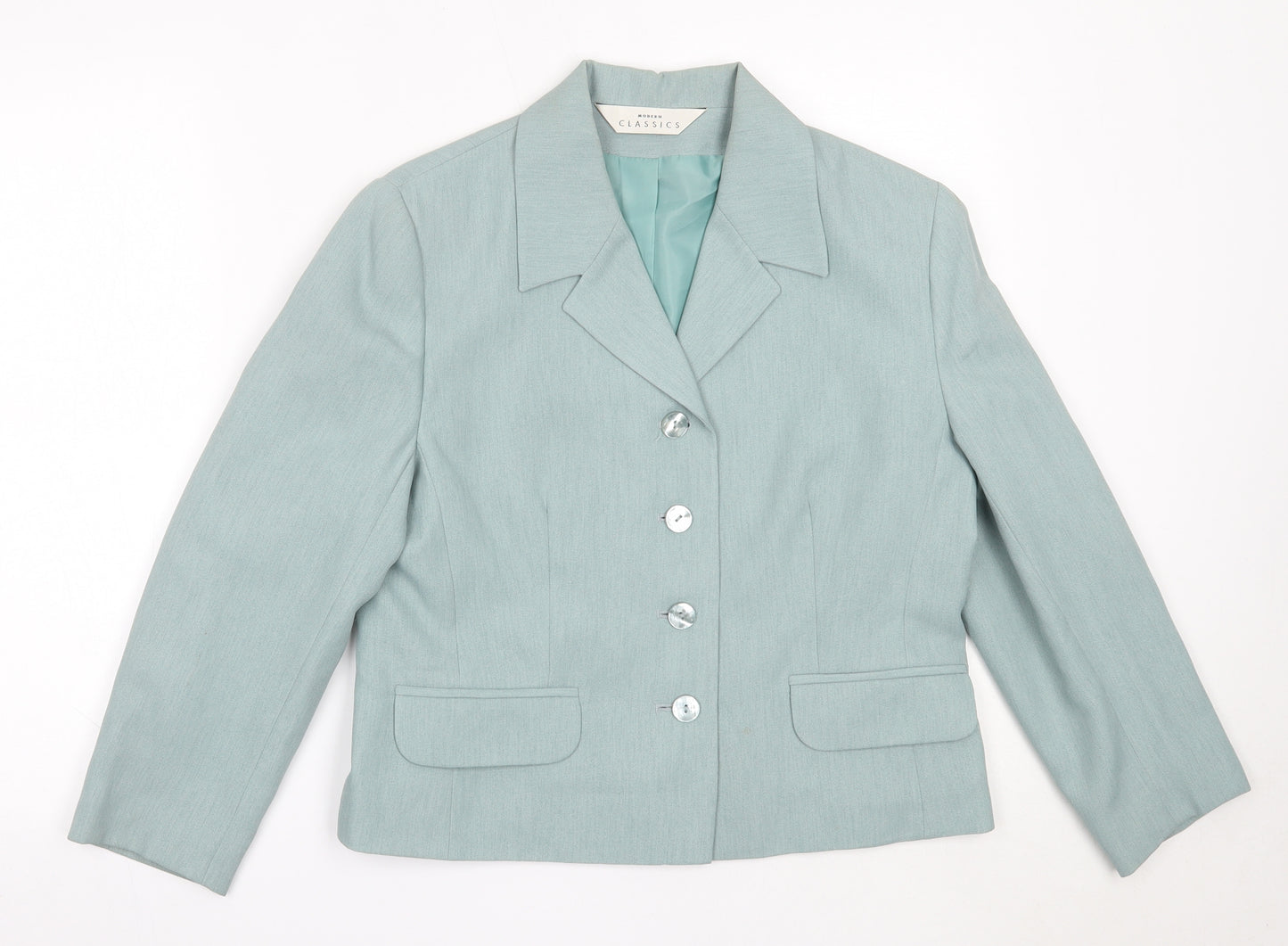 Modern Classics Womens Green   Jacket Blazer Size 14